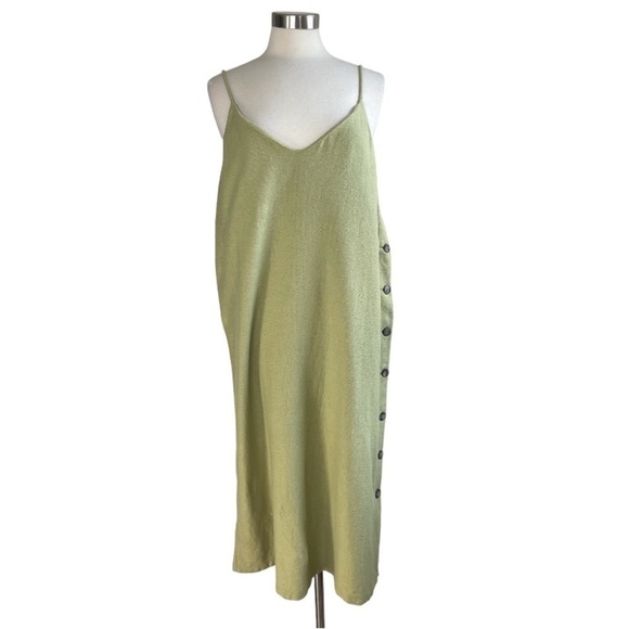 URBAN OUTFITTERS Monica Side Button Midi Dress size XL - Picture 2 of 11